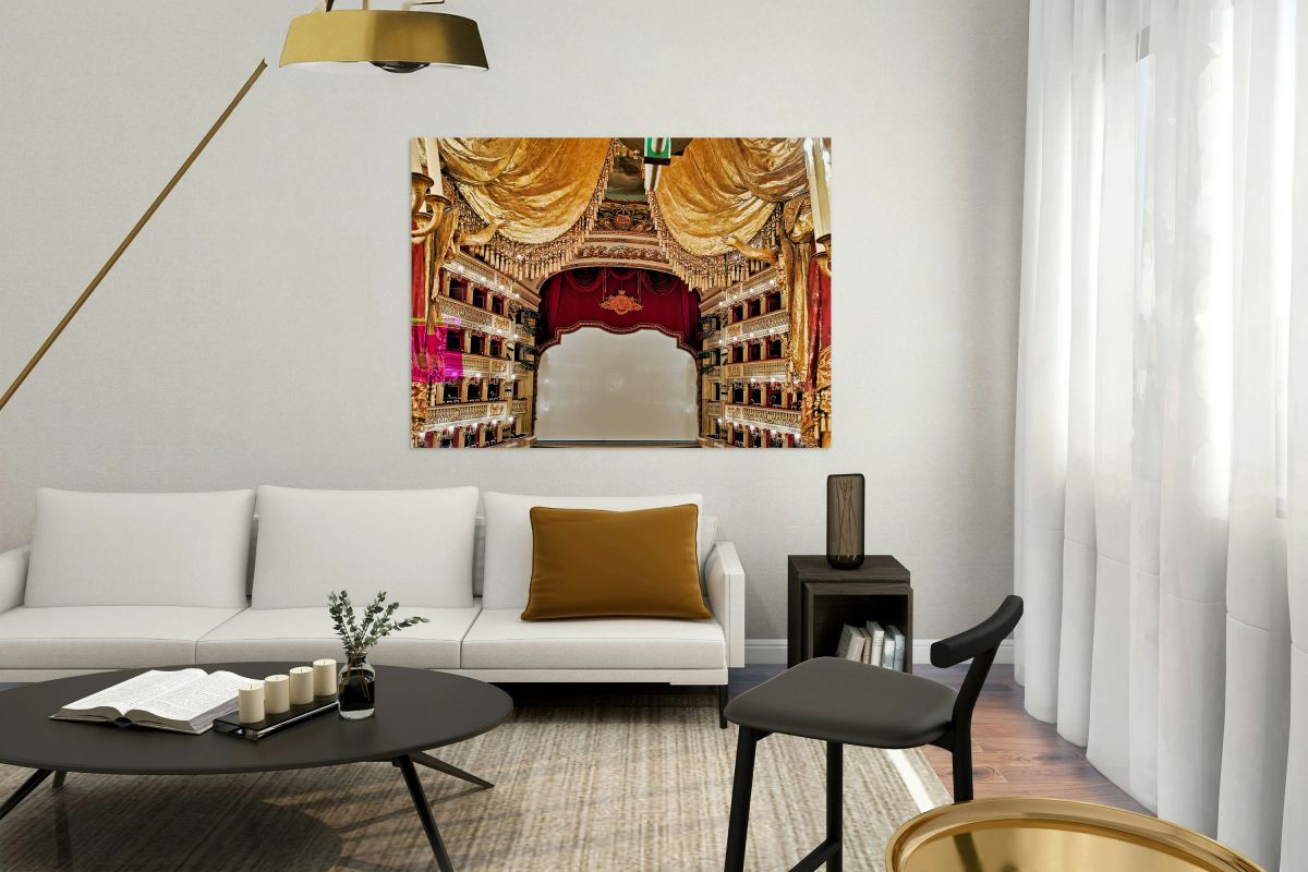 Elegant interior of Real Teatro di San Carlo in Naples