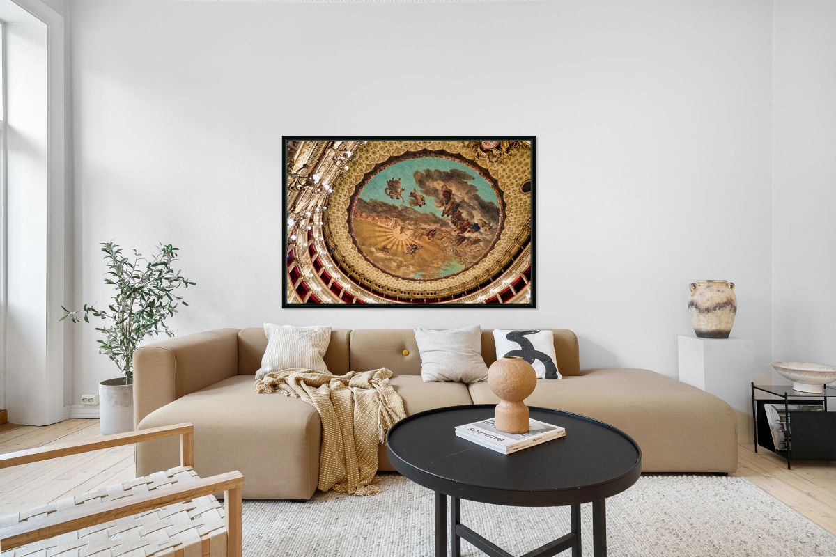 Royal Theatre of Saint Charles ceiling in Naples Campania Italy