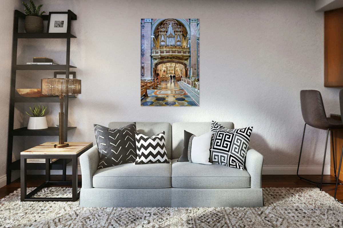 Gesu Nuovo Church shows its intricate interior architecture in N