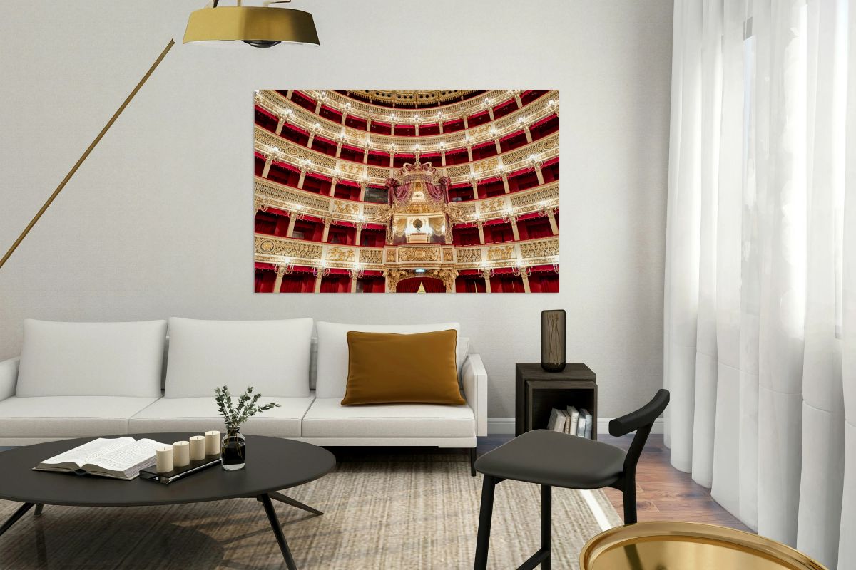 Royal Theatre of Saint Charles interior view in Naples Campania