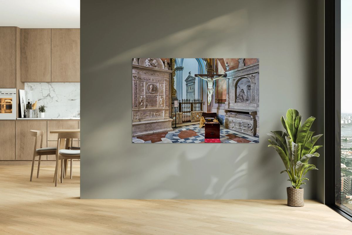 Beautiful interior view of San Domenico Maggiore church in Naple