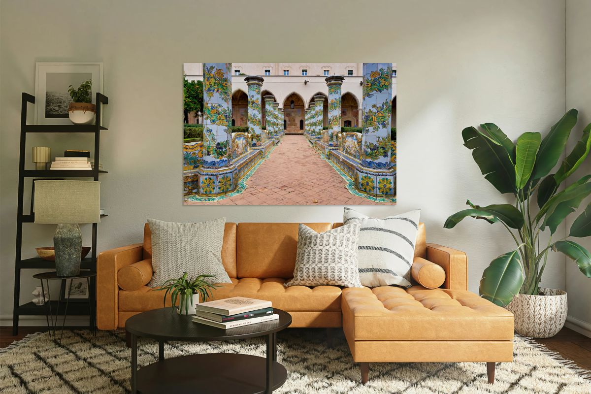 Cloister of the clarisses in santa chiara basilica in naples it