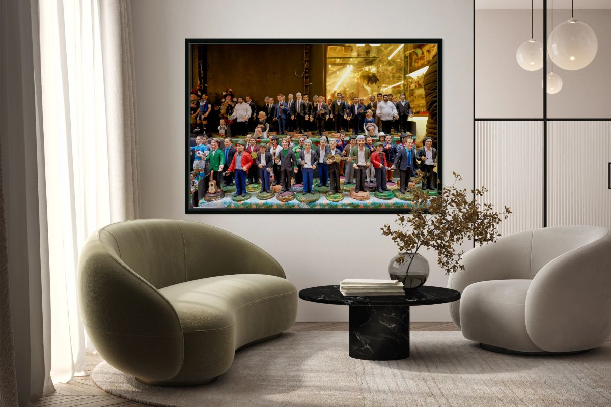 Statues showing figures in artisan workshop in Naples Campania I