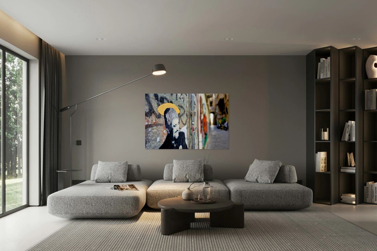 Mural of pino daniele in via tribunali naples campania italy