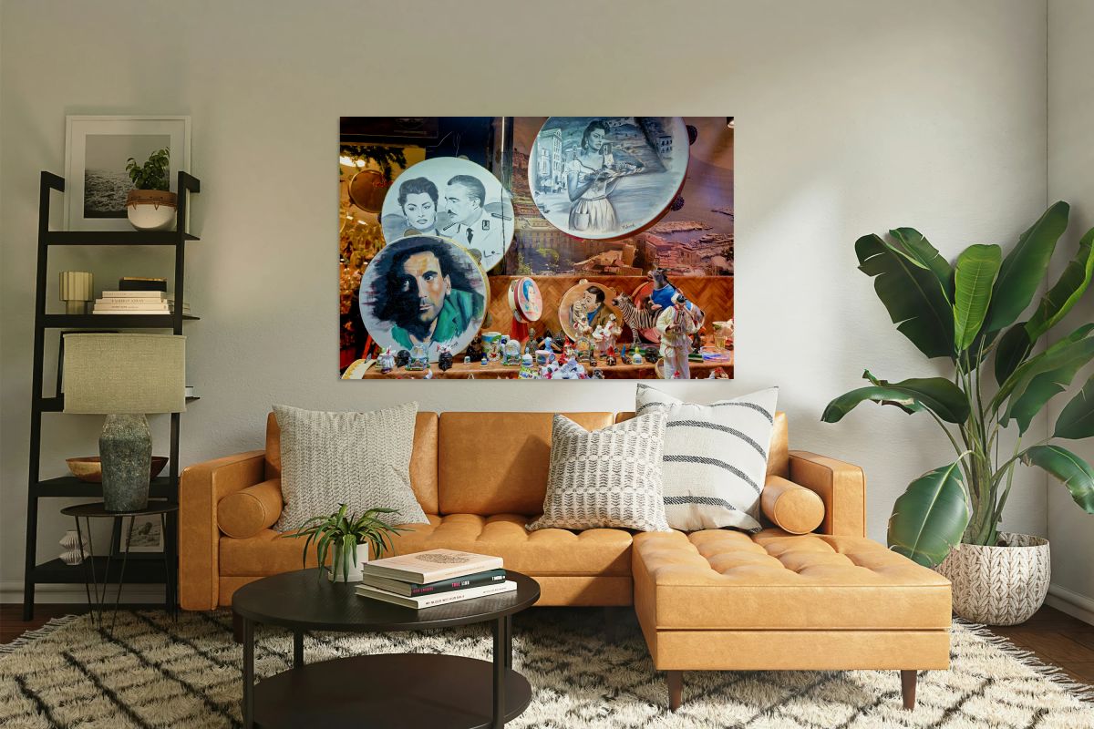 Souvenir shop displays unique items in Naples Campania Italy