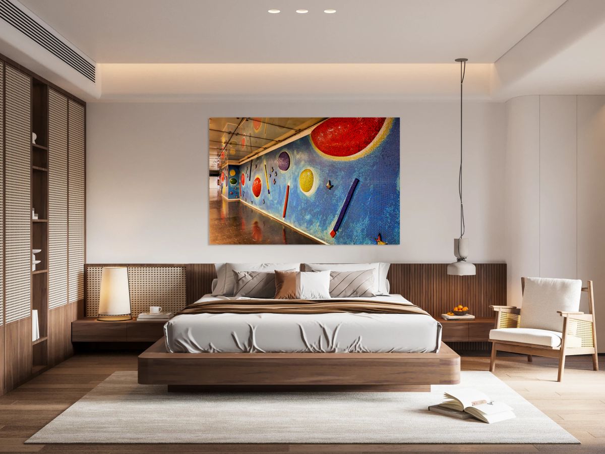 Artwork at metro subway station in Naples Campania Italy