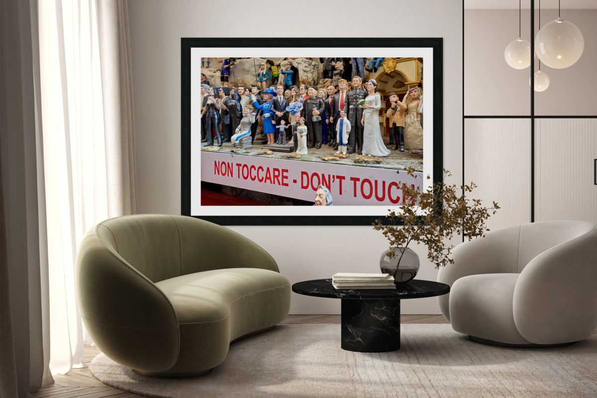 Statues of Christmas Nativity scene in Naples artisan workshop