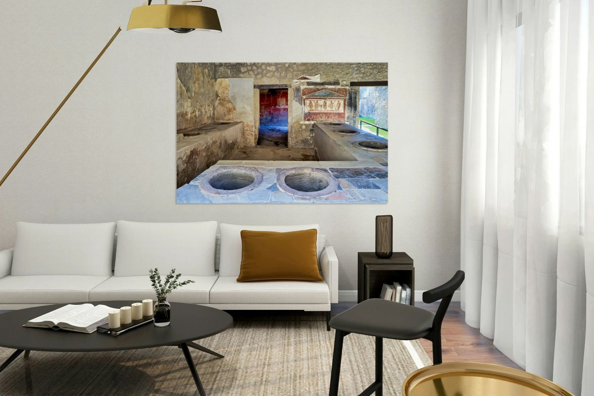 History of ancient Roman city of Pompeii in Naples Campania Ital