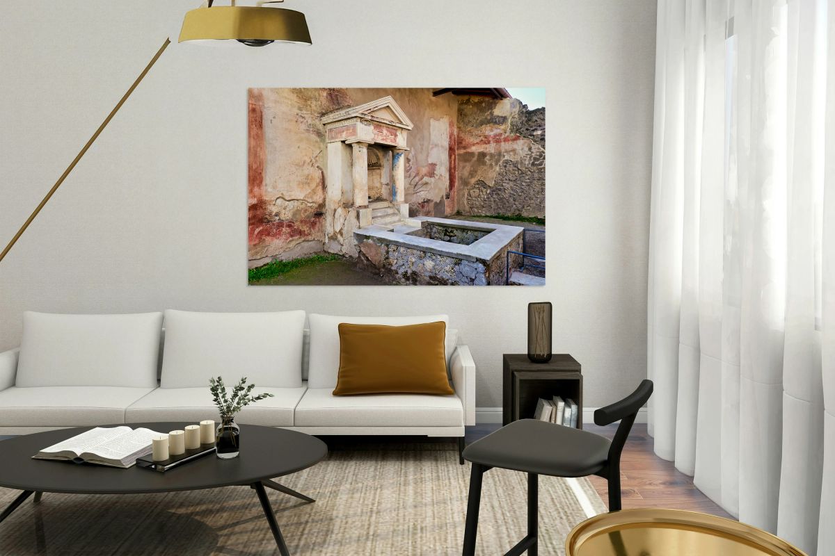 Exploring the ancient water structure in Pompeii Naples Italy