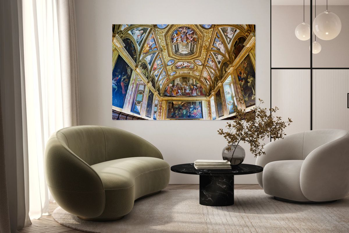 Discovering the stunning ceiling art at Certosa di San Martino