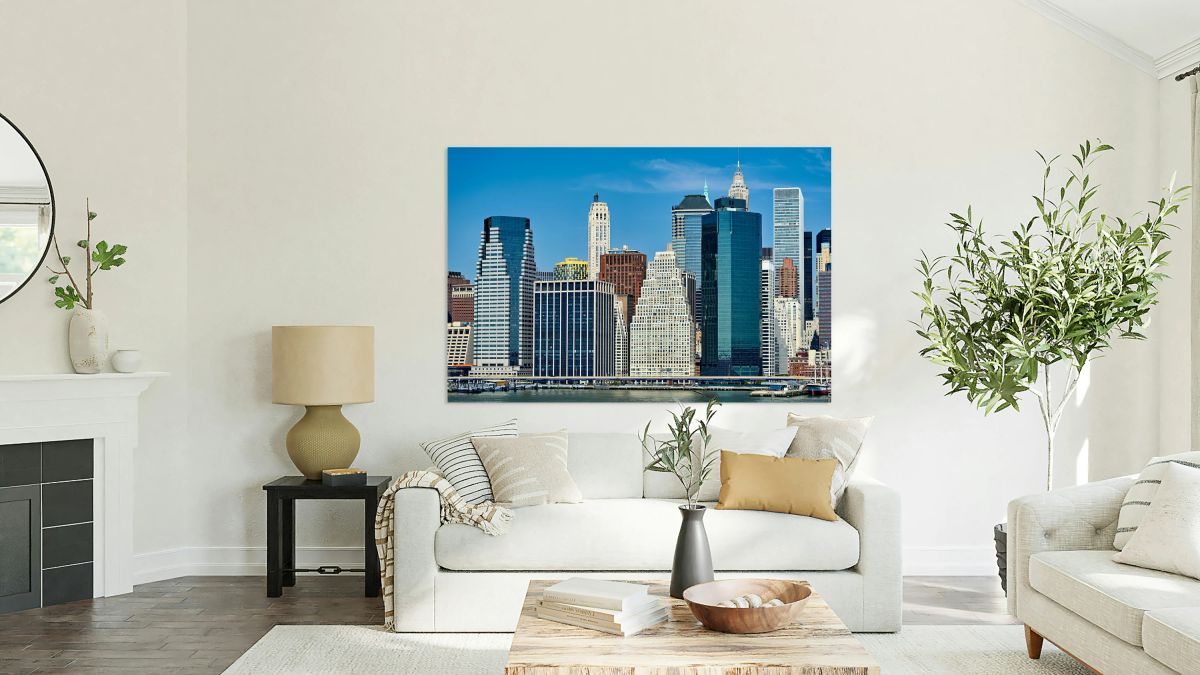 Skyline view of Manhattan in New York on a clear day