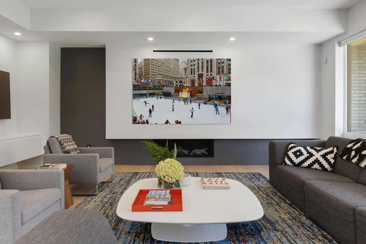 Ice skaters enjoy the rink at Rockefeller Center in Manhattan