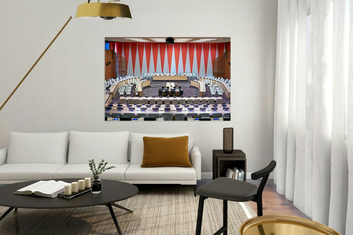 Meeting space in headquarters of United Nations in New York City