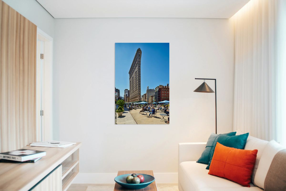 Exploring the Flatiron Building in Manhattan on a sunny day