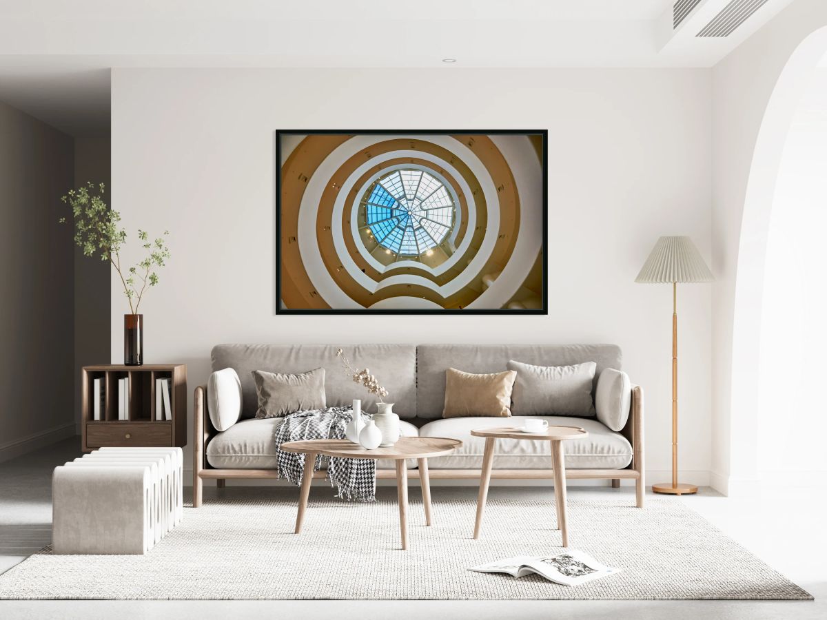 View from inside Solomon R. Guggenheim Museum in Manhattan New Y