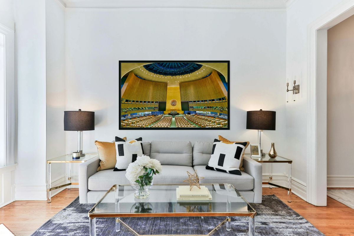 General assembly hall in united nations headquarters in new york