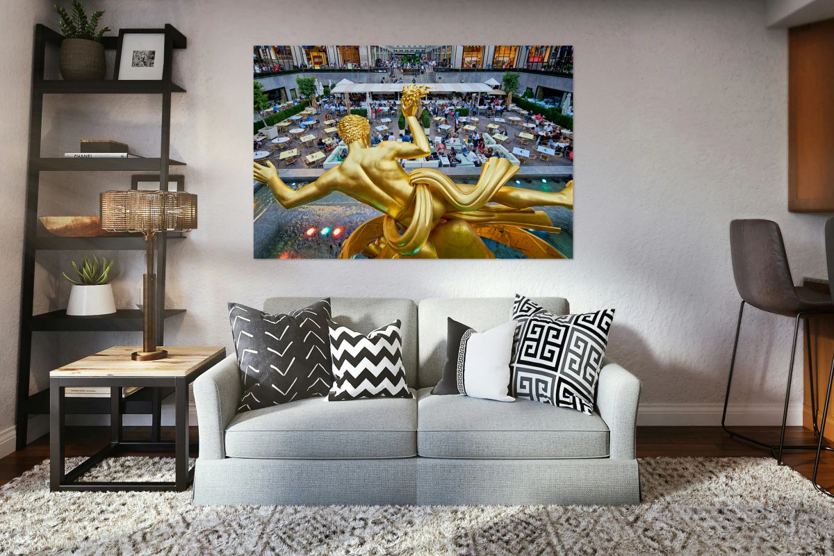 Prometheus statue at Rockefeller Center in Manhattan during the 