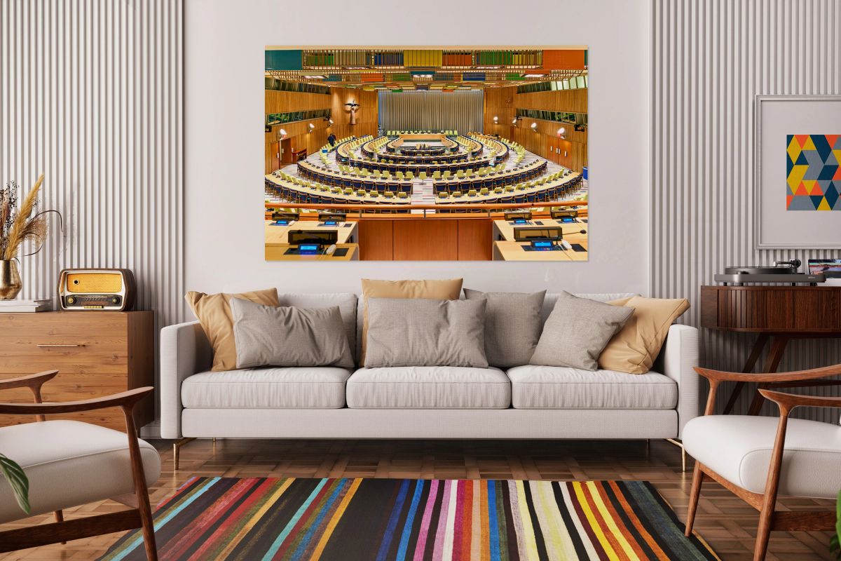 Meeting space in UN Trusteeship Council chamber