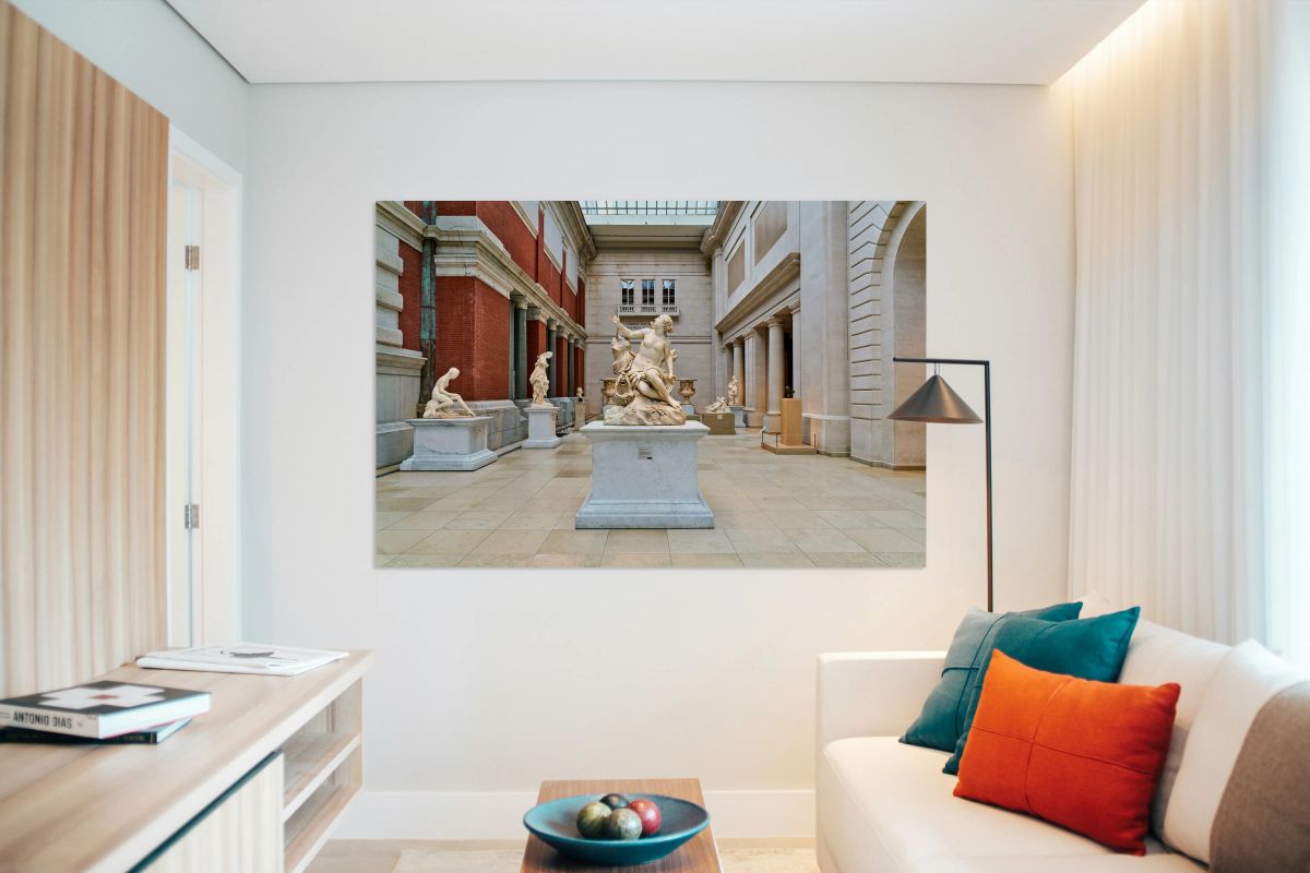 The sculpture of Andromeda and the sea monster stands in the Met