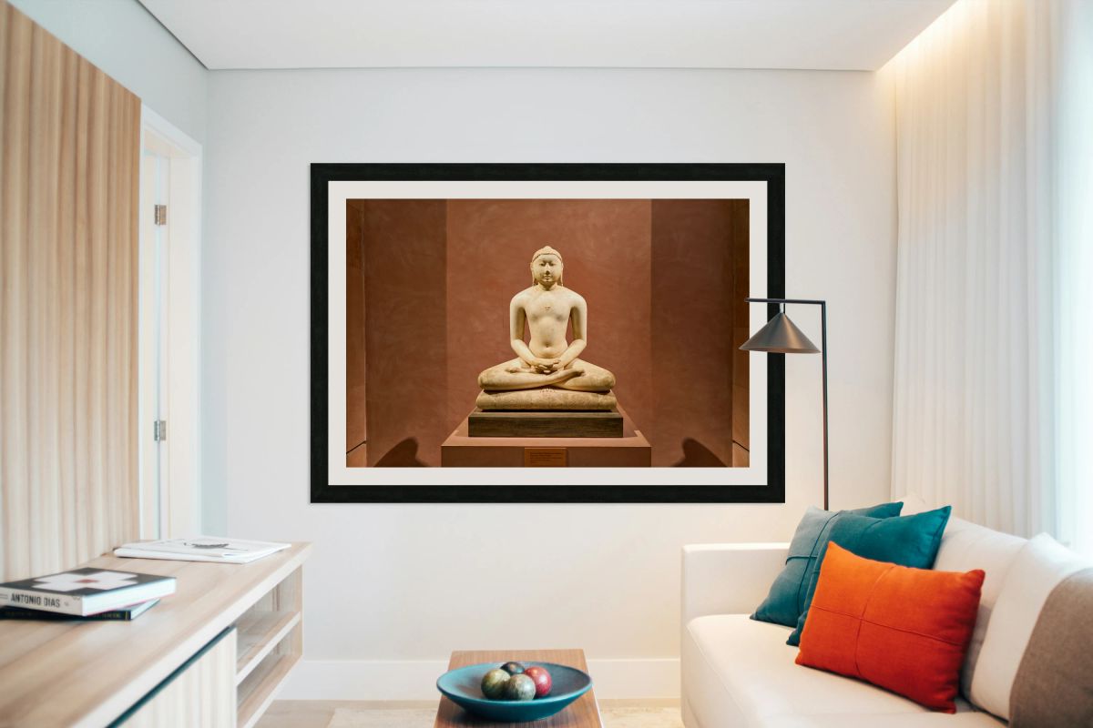 Sculpture of Buddha on display at the Asian Art Gallery in New Y