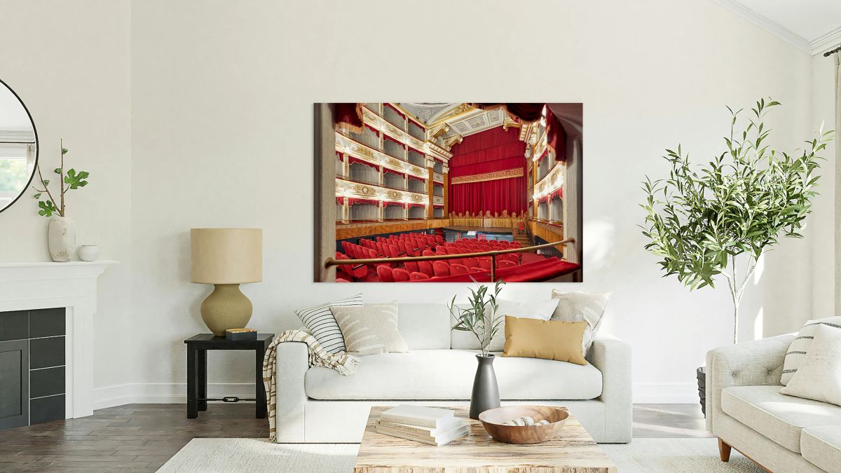 Interior view of Teatro Tina di Lorenzo in Noto Sicily Italy