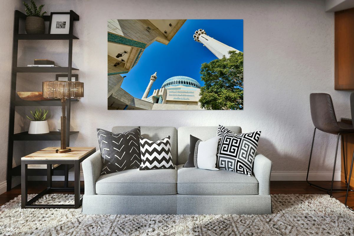 King Abdullah Mosque in Amman Jordan on a sunny day