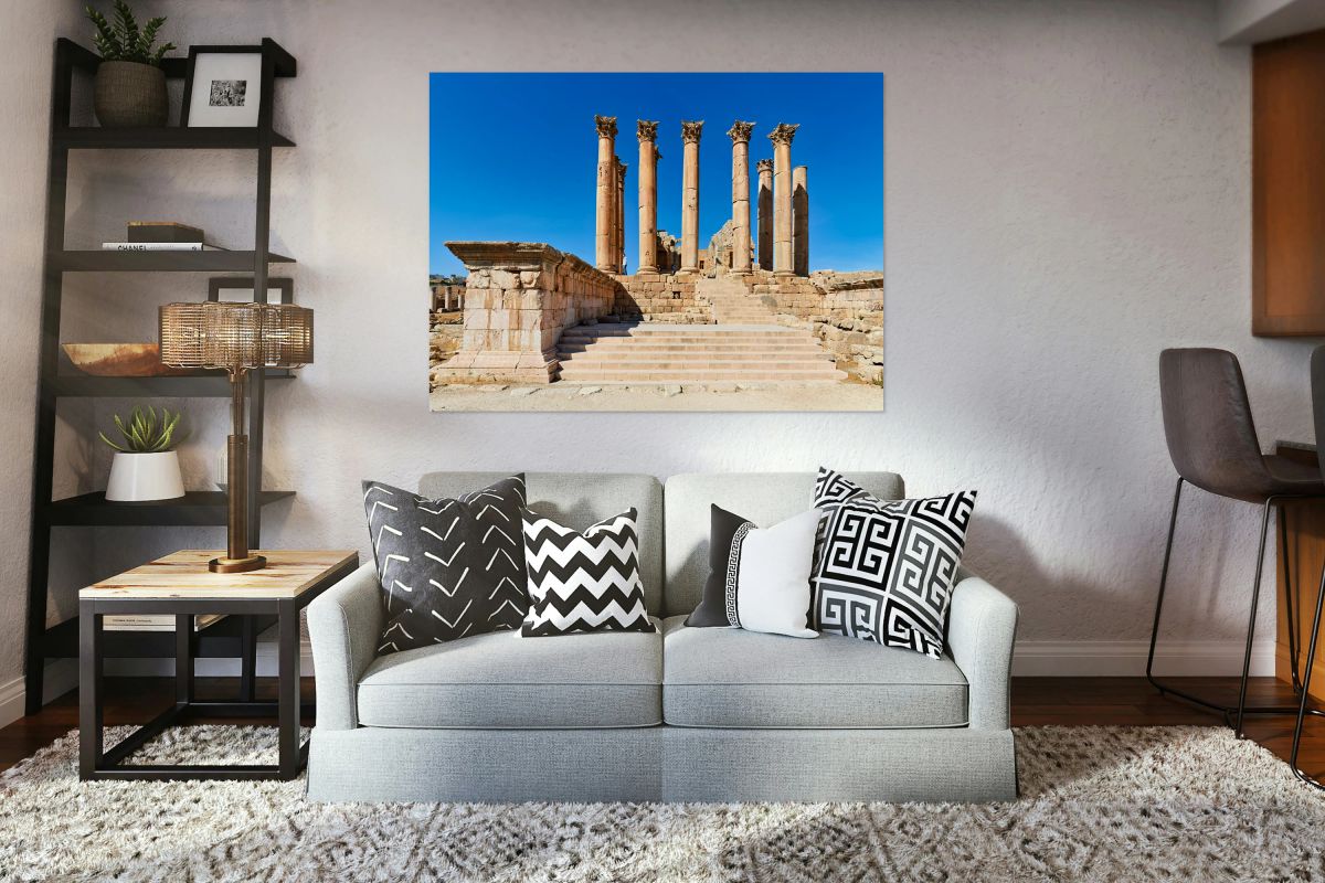 Exploring the remains of Gerasa in Jordan on a sunny day