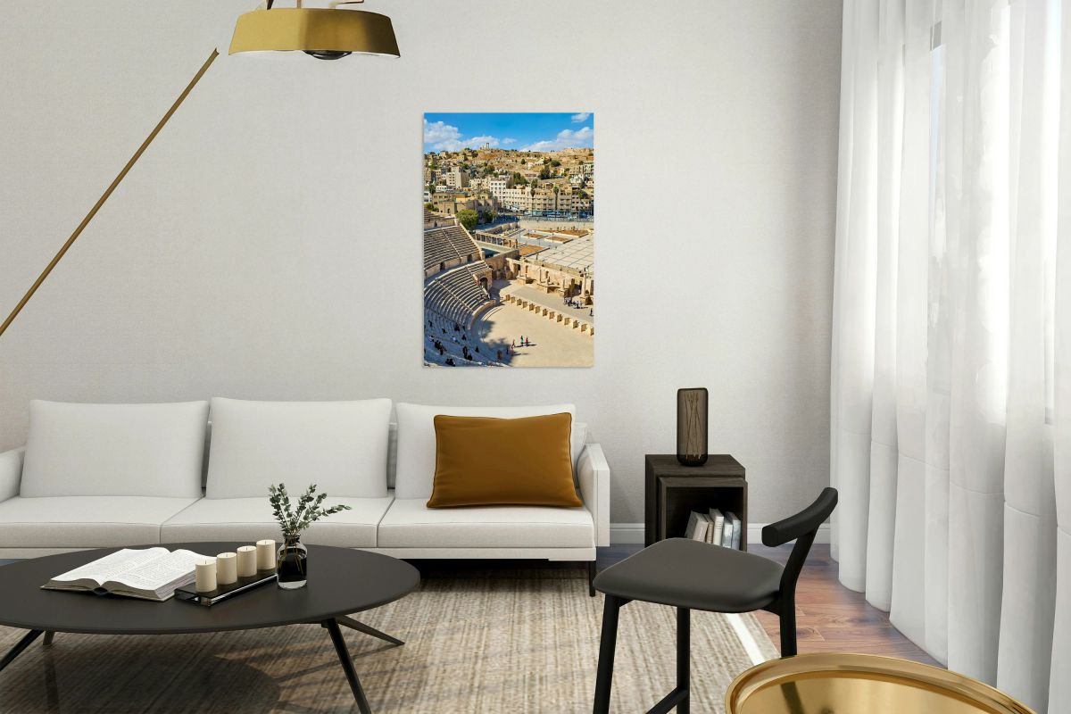 Visit to Roman Theater in Amman Jordan with city backdrop