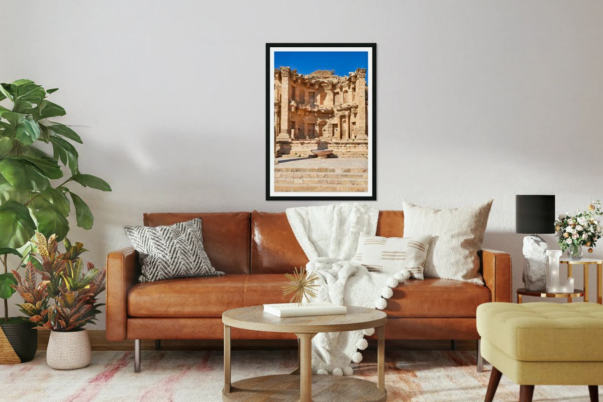 Exploring ancient ruins in Gerasa Jerash Jordan on a sunny day