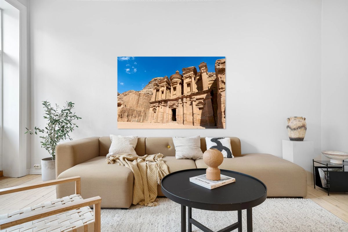 Exploring Ad Deir at Petra archaeological site in Jordan