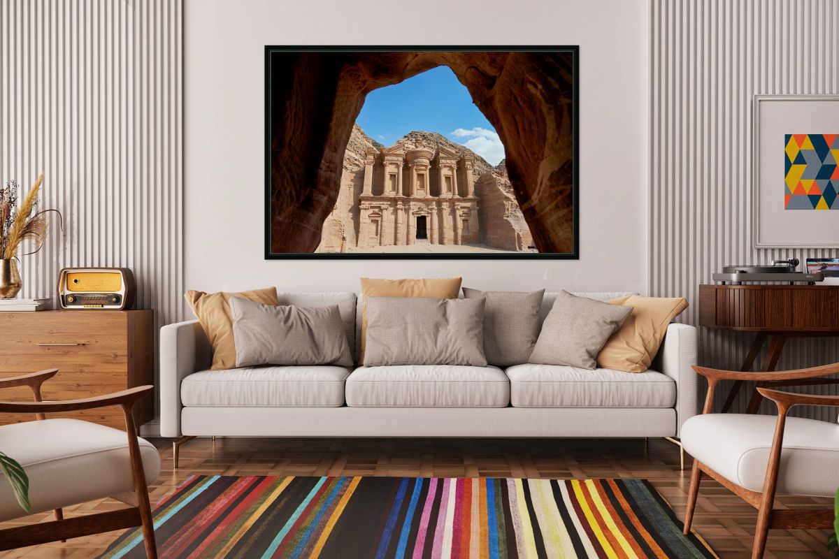 Exploring Ad Deir at Petra archaeological site in Jordan