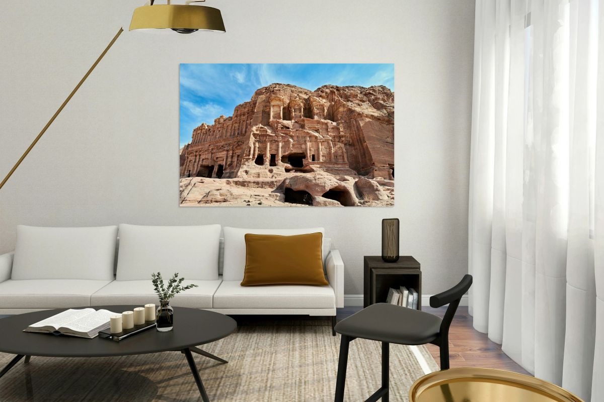 Exploring the urn tomb at the royal tombs in petra jordan