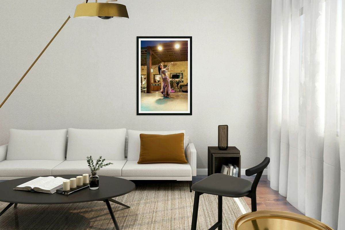 Belly dance performance in Jordan at night