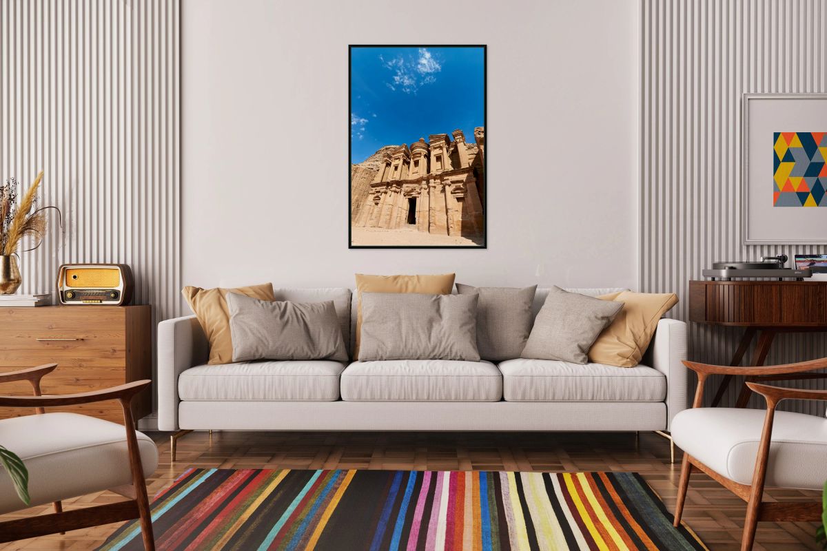 Exploring ad deir monastery at petra in jordan