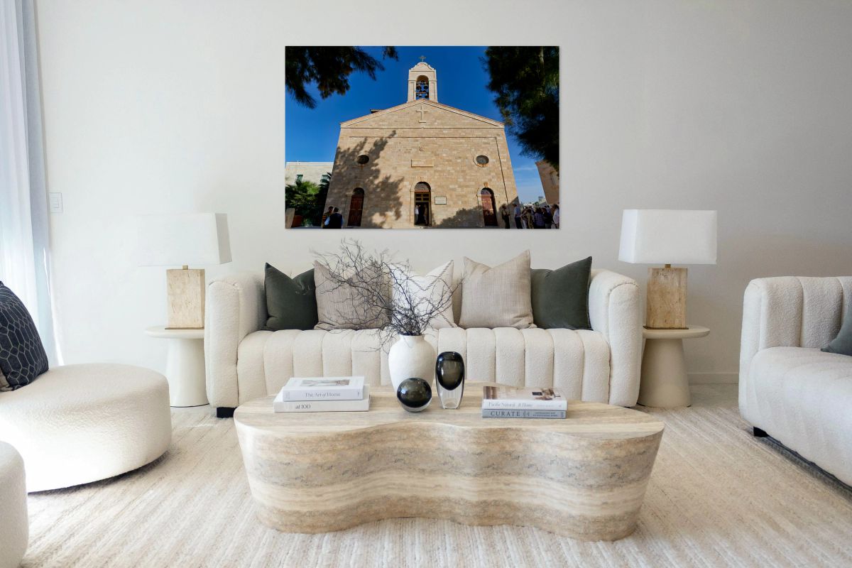 Visit to greek orthodox basilica of saint george in madaba