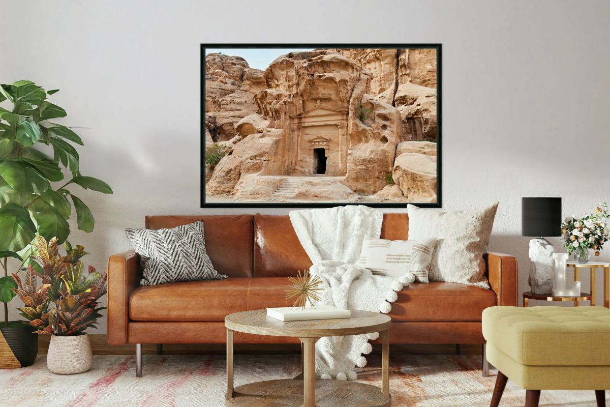 Exploring Little Petra archaeological site in Wadi Musa Jordan