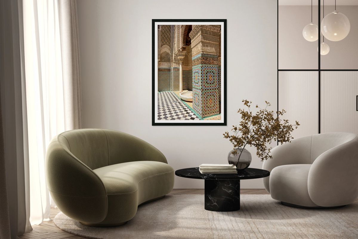 Exploring the details of Al Attarine Madrasa in Fez Morocco