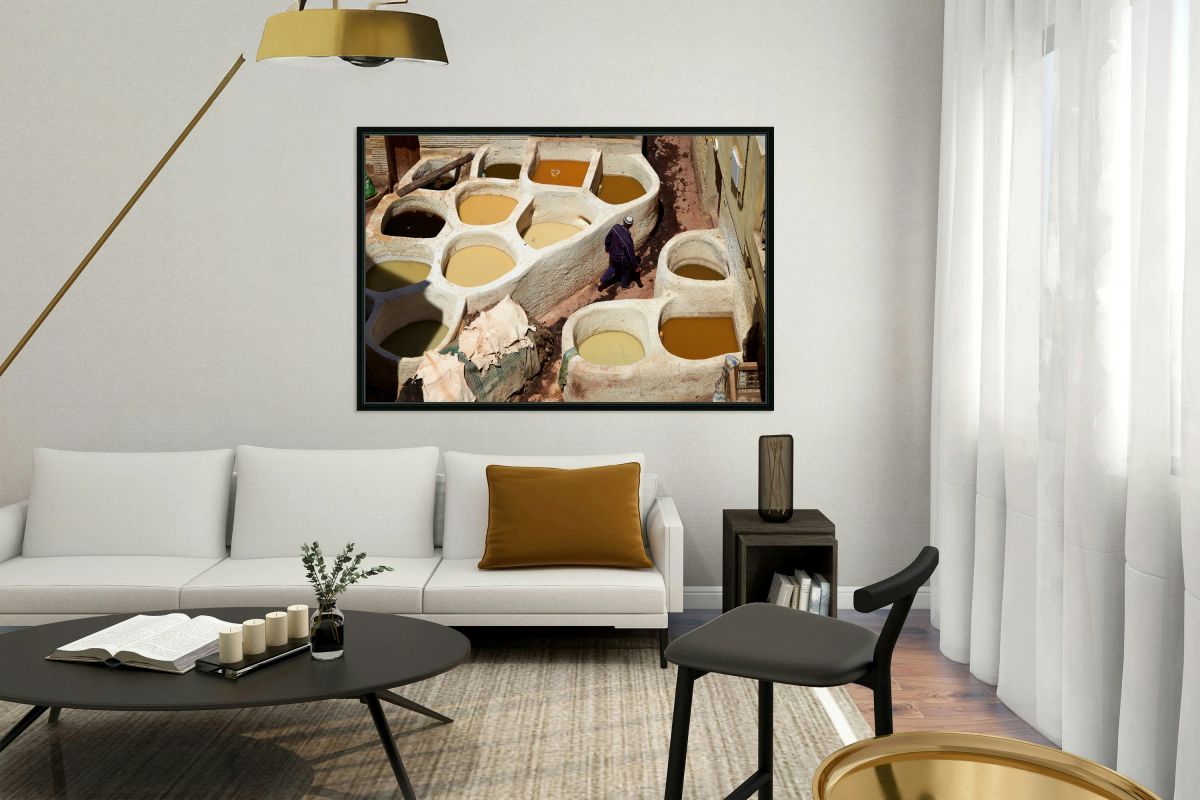 Tannery work at Sidi Moussa in Fez Morocco