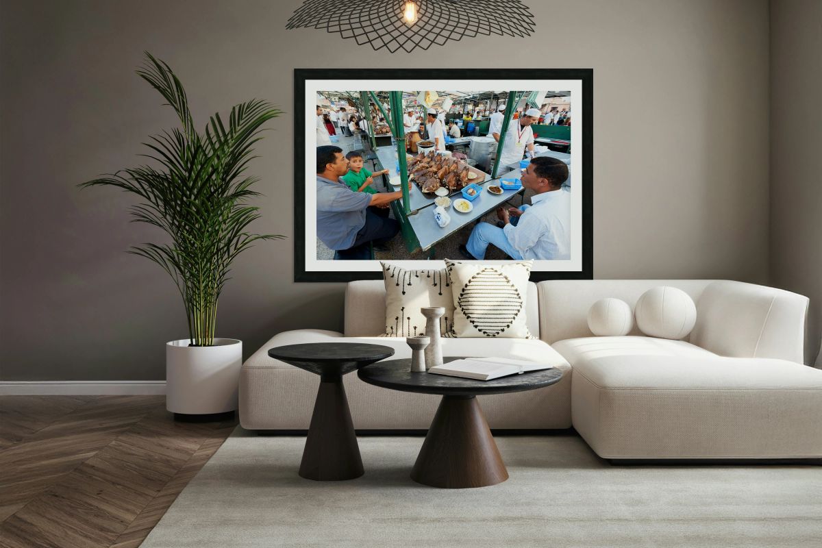 Goat heads ready to eat in Marrakesh at Djema el Fna square