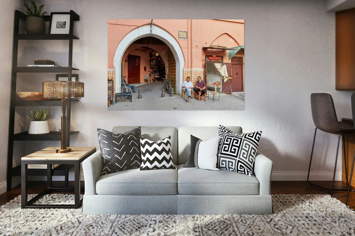 Life in the Medina in Marrakesh shows daily interactions in a ma