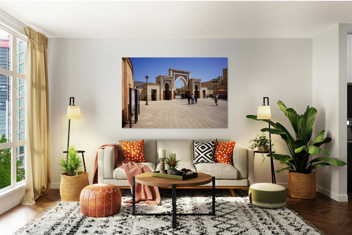 Exploring Bab Rcif in Fez Medina during a sunny day