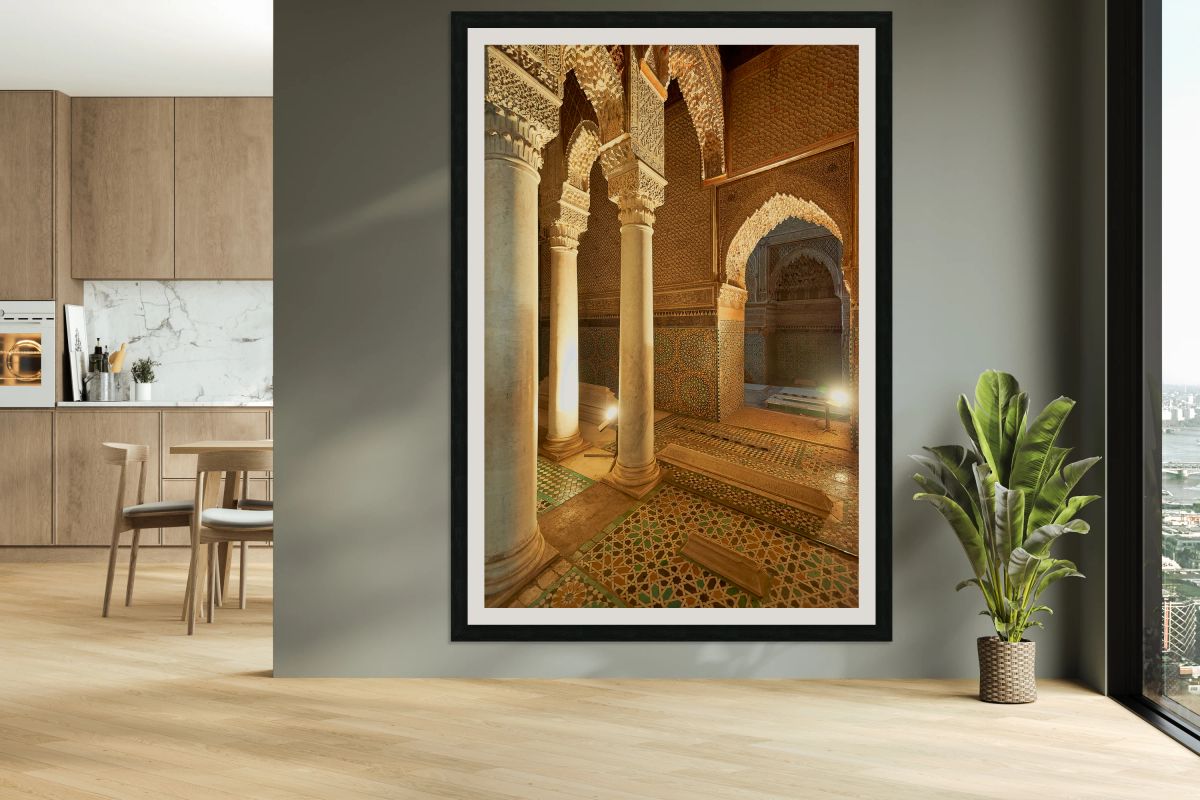 Exploring Saadian tombs in Marrakesh Morocco at royal necropolis