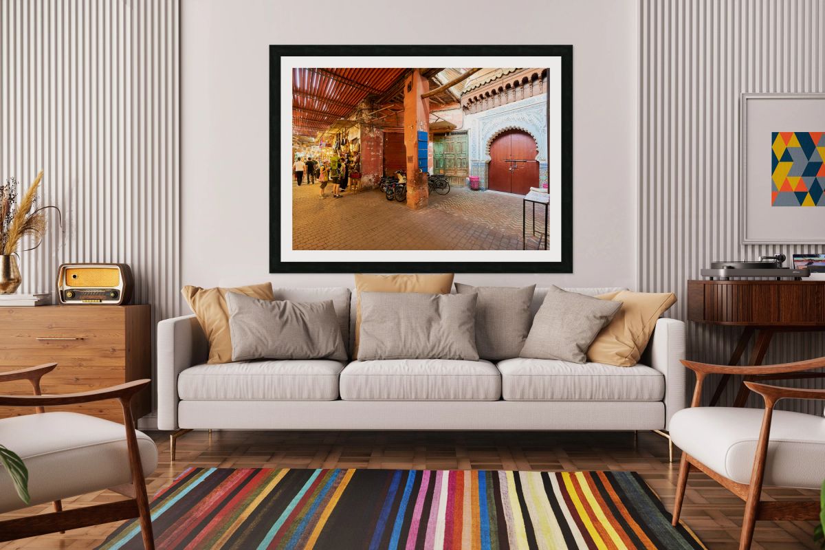 Exploring the souk in Marrakesh Morocco during daytime hours