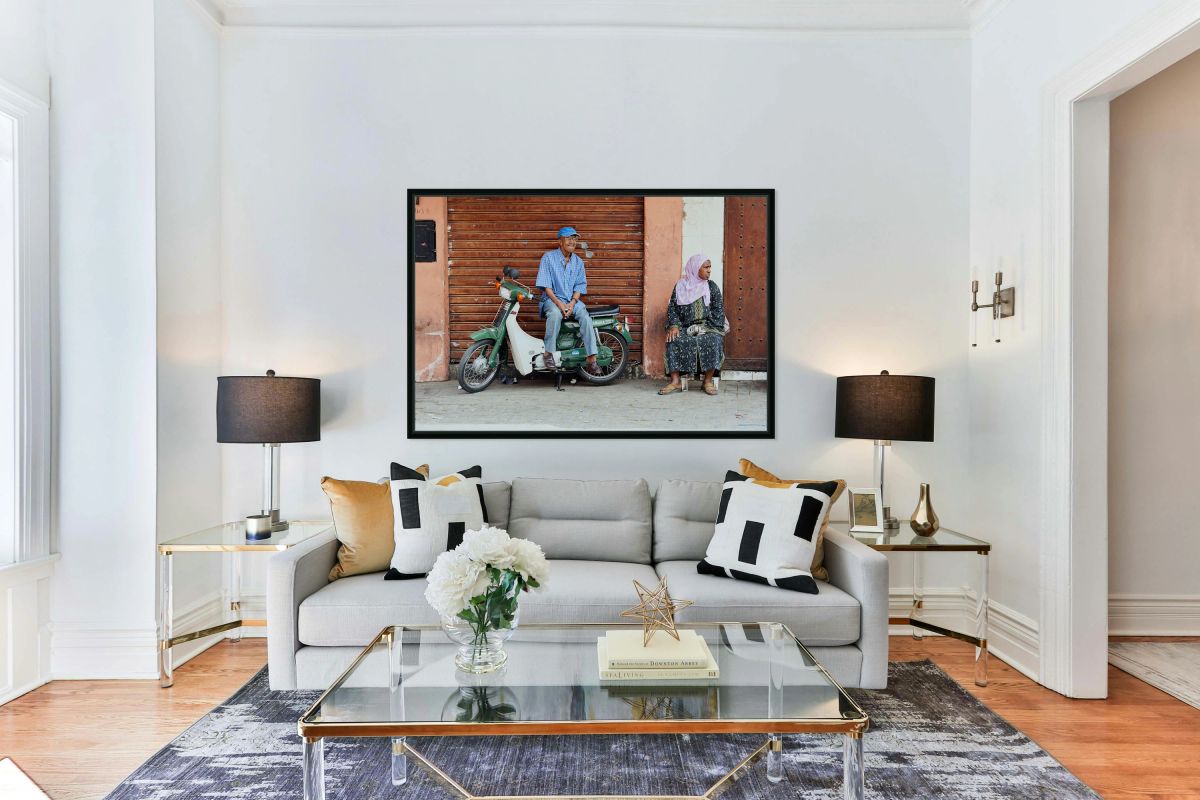 Life in the Medina shows a man and woman in Marrakesh