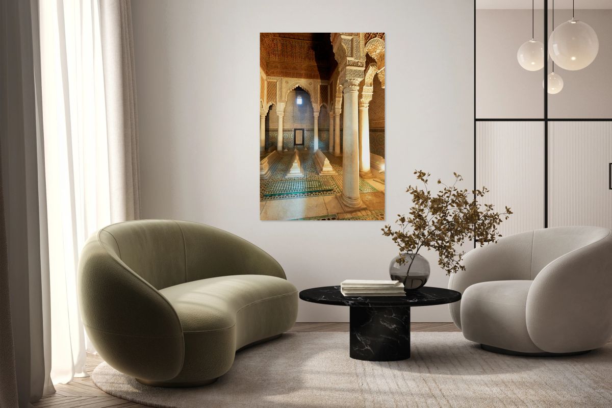 Exploring Saadian tombs in Marrakesh Morocco at royal necropoli