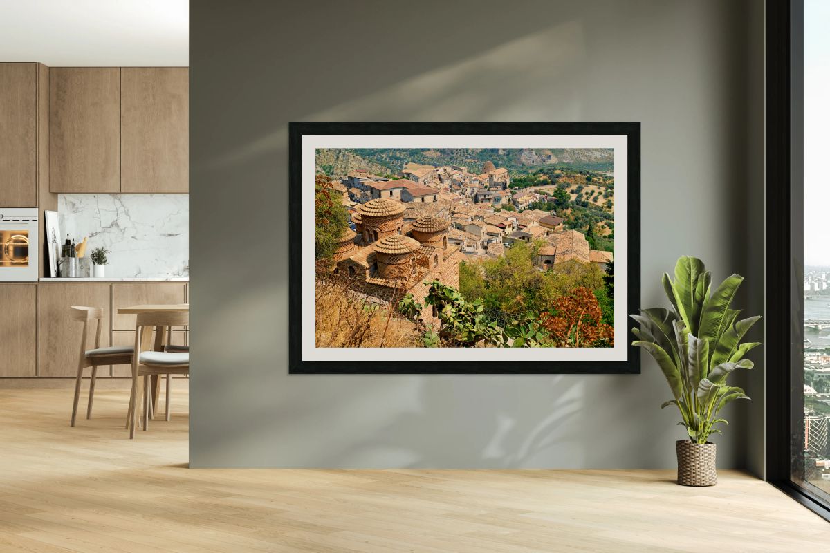 Cattolica di Stilo church and surrounding village in Calabria I