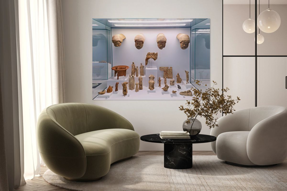 Artifacts displayed in the National Museum of Magna Grecia in Ca