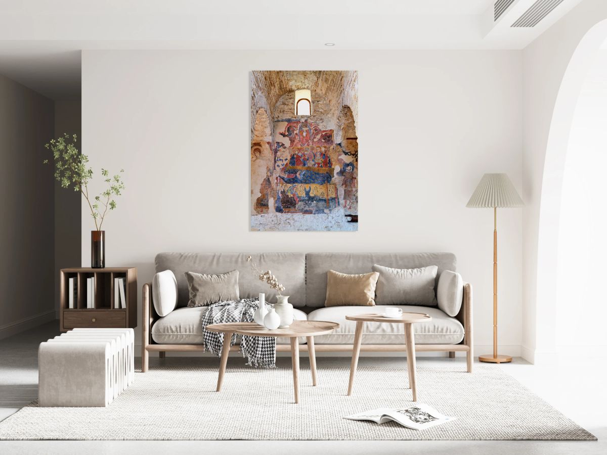 Frescoes inside the Cattolica di Stilo in Calabria Italy