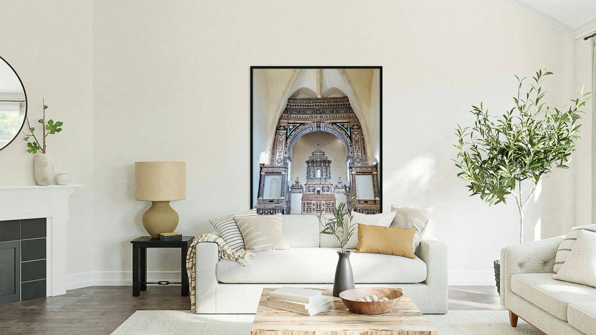 Interior of Saint Francis of Assisi church in Gerace Calabria