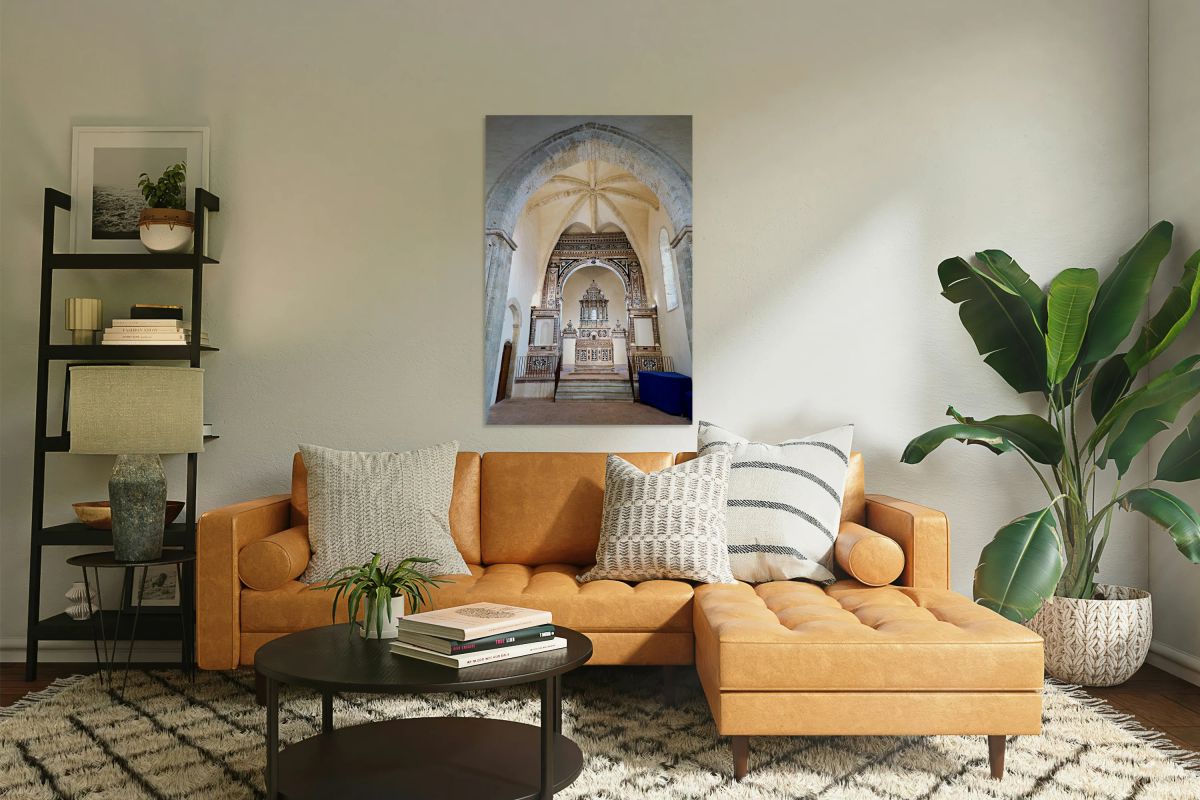 Baroque altar of Saint Francis of Assisi church in Gerace Calab